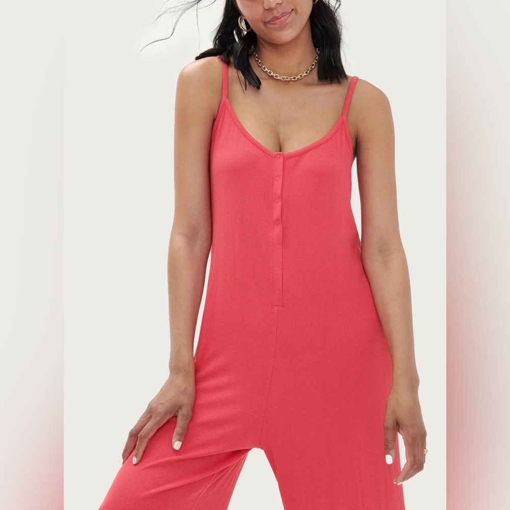 Hatch The Softest Rib Snap Front Maternity Jumpsu… - image 1